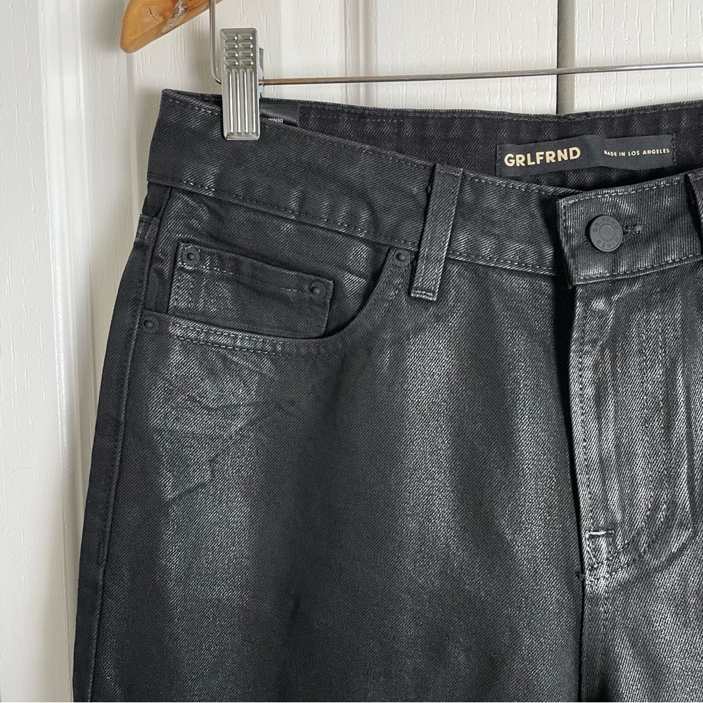 NWOT GRLFRND Hailey Low Rise Slim Boot Jeans Pants Womens 27 in Manhattan Coated - Picture 4 of 16
